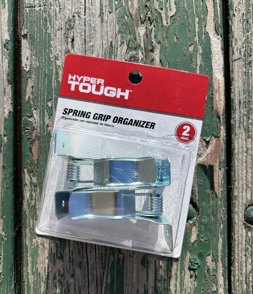 2-Pack HYPER TOUGH Spring Grip Organizer Clamps Zinc