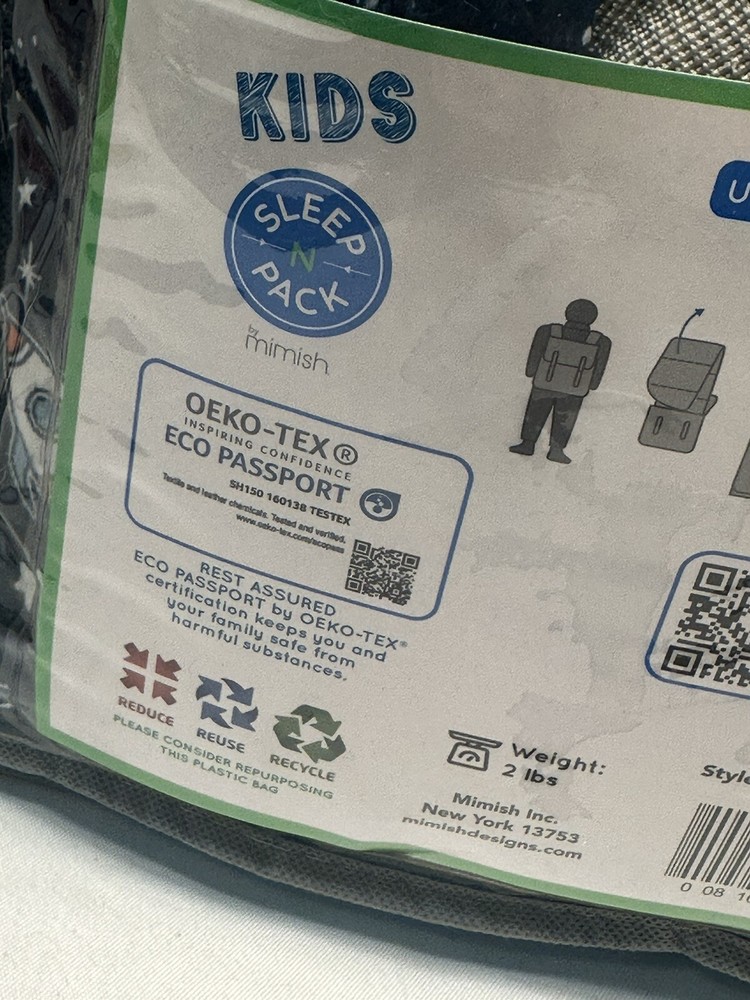 sleep n pack sleeping bag & back pack kids space
