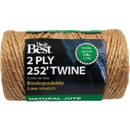 (24)-Do it Best 2-Ply x 252 Ft. Brown Jute Biodegradable String Twine 737283