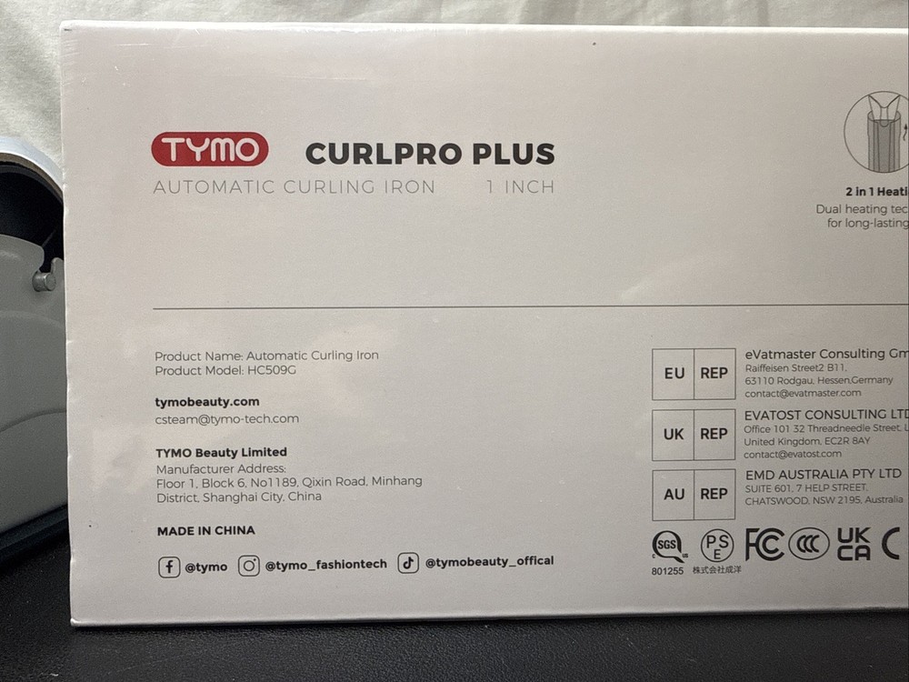 TYMO CURLPRO PLUS 1” Automatic Curling Iron• Metallic Gold