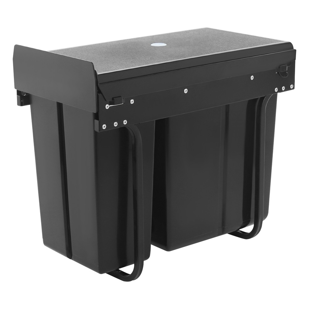 10L+20L Kitchen Cabinet Garbage Can Pull Out Under Cabinet Trash Can w/ Buckets