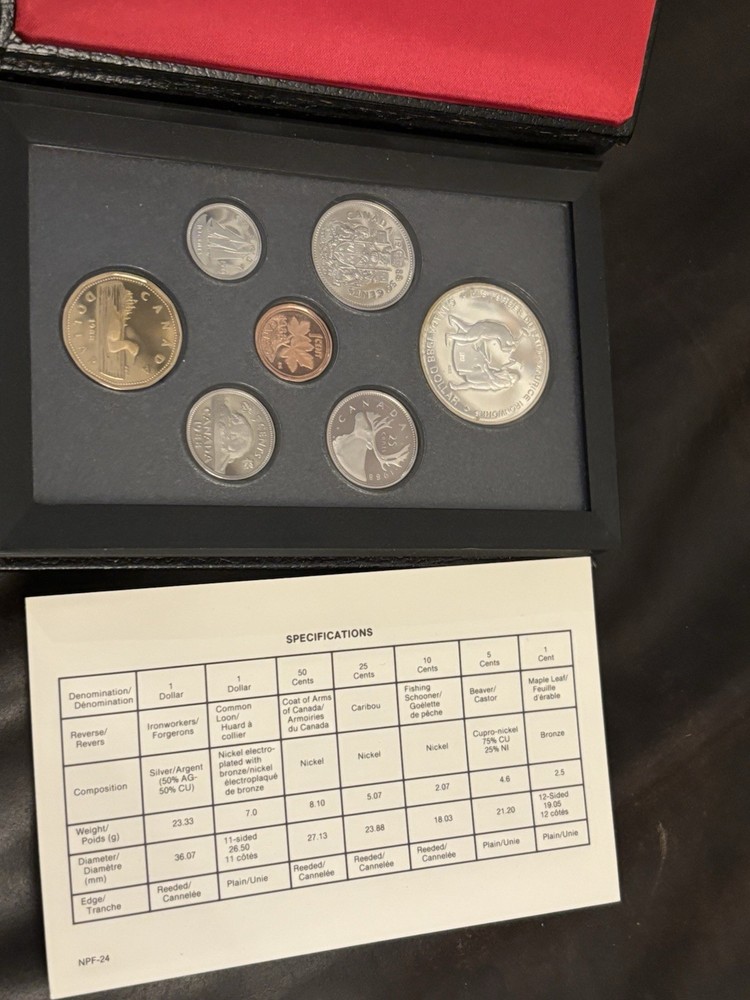 1988 CANADA PROOF SET with SILVER DOLLAR   .375  ASW