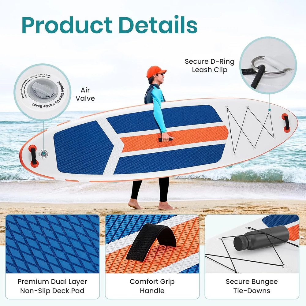 Inflatable Paddle Board Equipped with SUP Paddle Board Accessories