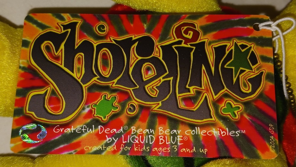 Grateful Dead Bean Bear SHORELINE Terrapin Turtle 2004 LE w/Laminated Pass