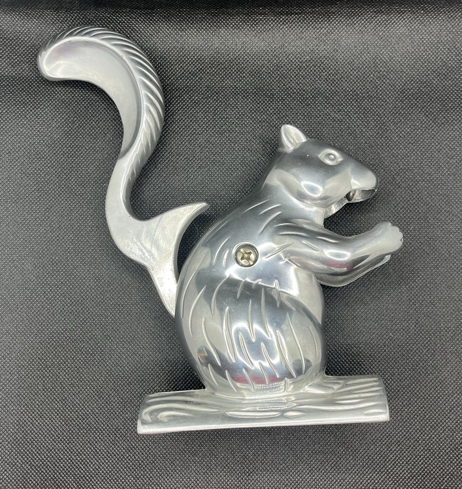 Vintage cast aluminum squirrel shaped nutcracker “ Davy Crackit “