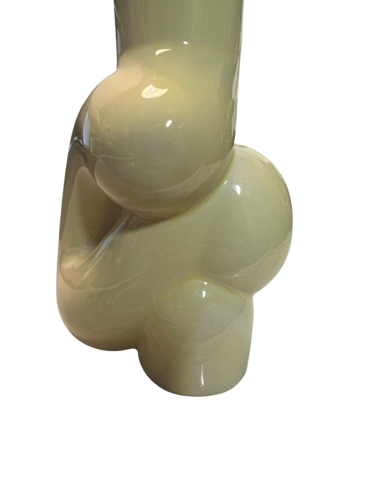 Hay Wand & Soderstrom Soft Organic Stoneware Candle Holder Yellow Modernist