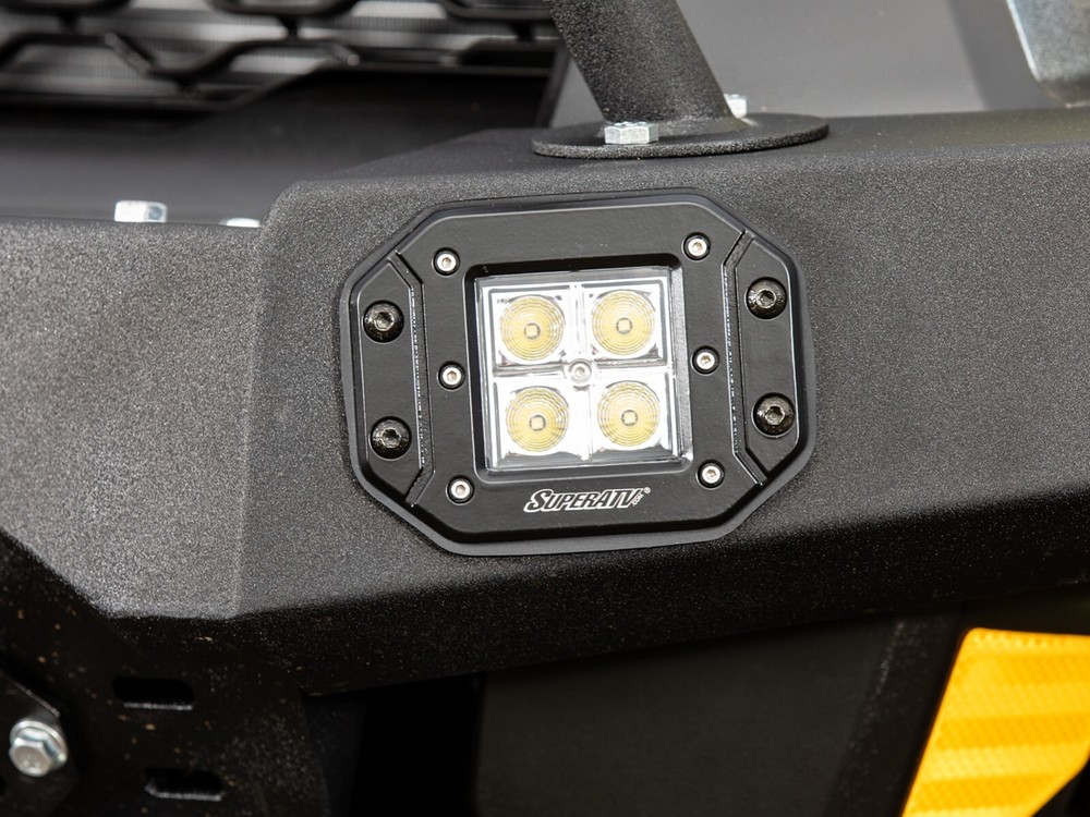 SuperATV 3'' UTV Recessed LED Cube Lights Flood Pattern with Rocker Switch -Pair