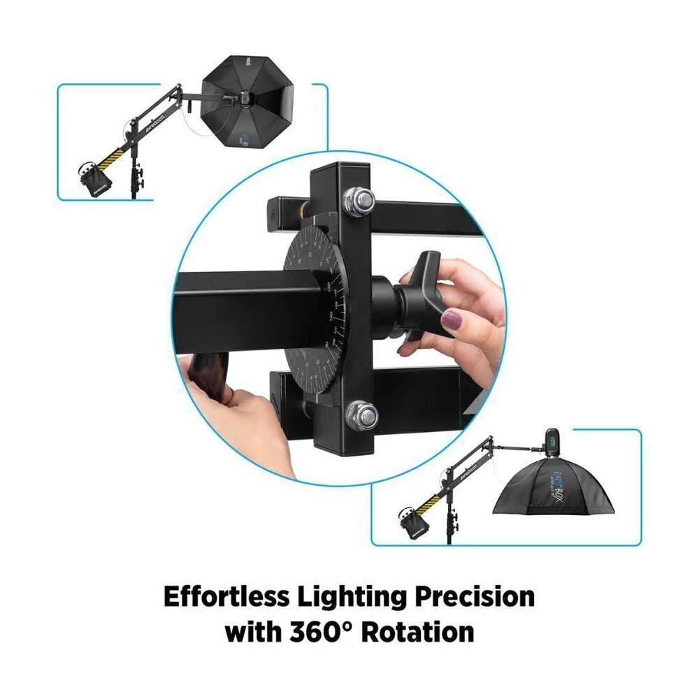 Westcott Easy Boom Arm for Consistent Light Positioning with Light Stand Bundle