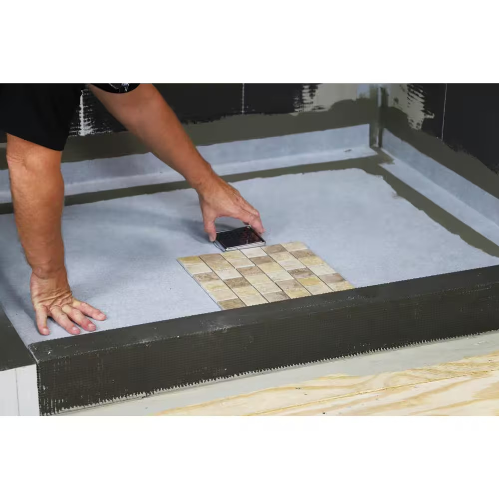 Everbilt Watershield Shower System 4 in. Bronze Square Grid Drain Grate