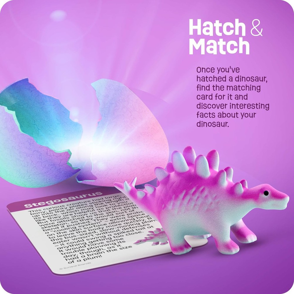 Dan&Darci Dinosaur Hatching Surprise Eggs for Kids - Medium, Multicolored