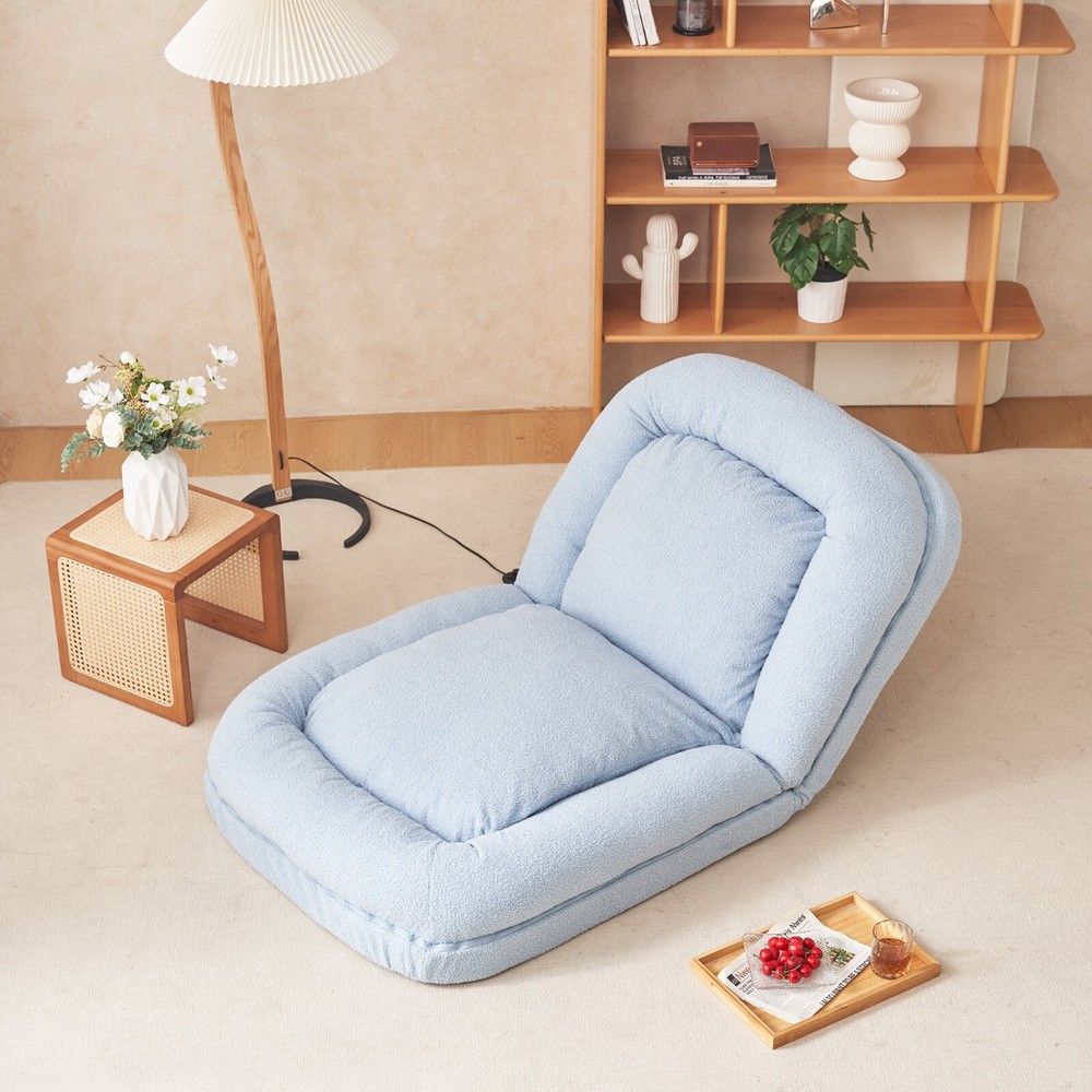 Triple Fold Down Sofa Bed,Blue