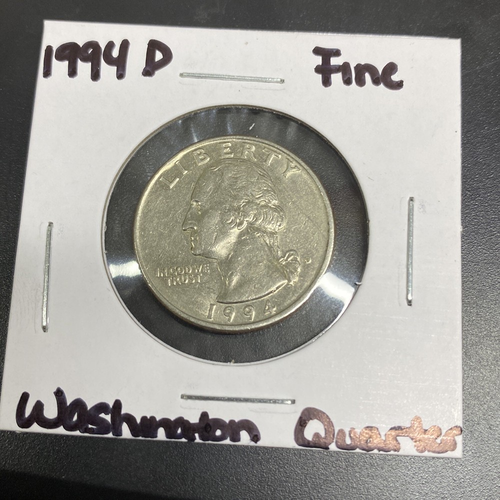 1994 D Washington Quarter Fine Condition Coin