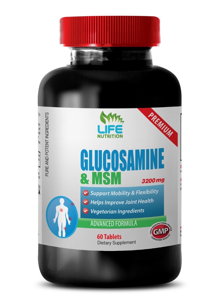 bone and joint support - Glucosamine & MSM 3200mg - msm powder tablets 1B