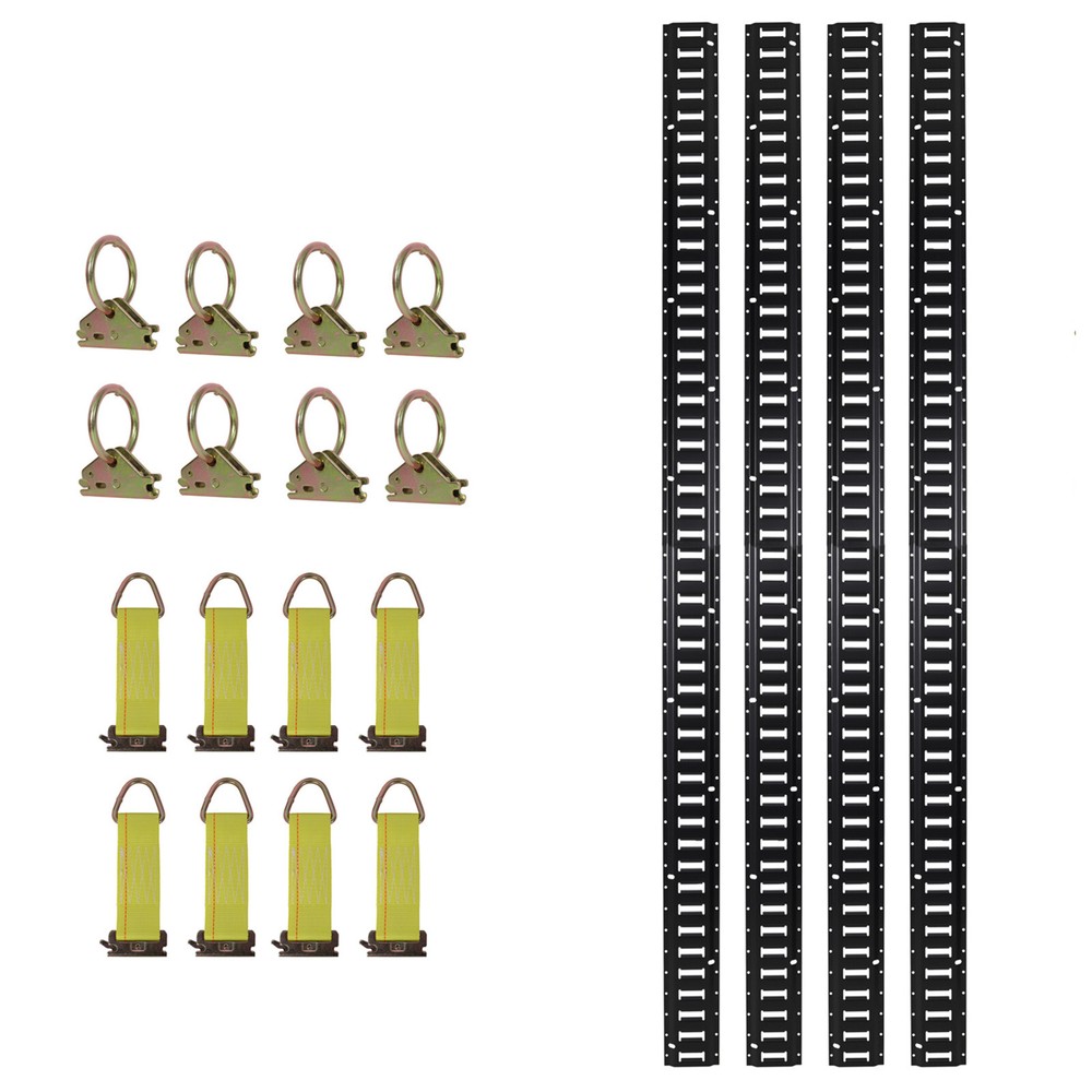 8FT E Track Tie Down Rail Kit E Track Rails Enclosed Cargo Trailer 2000lbs Load