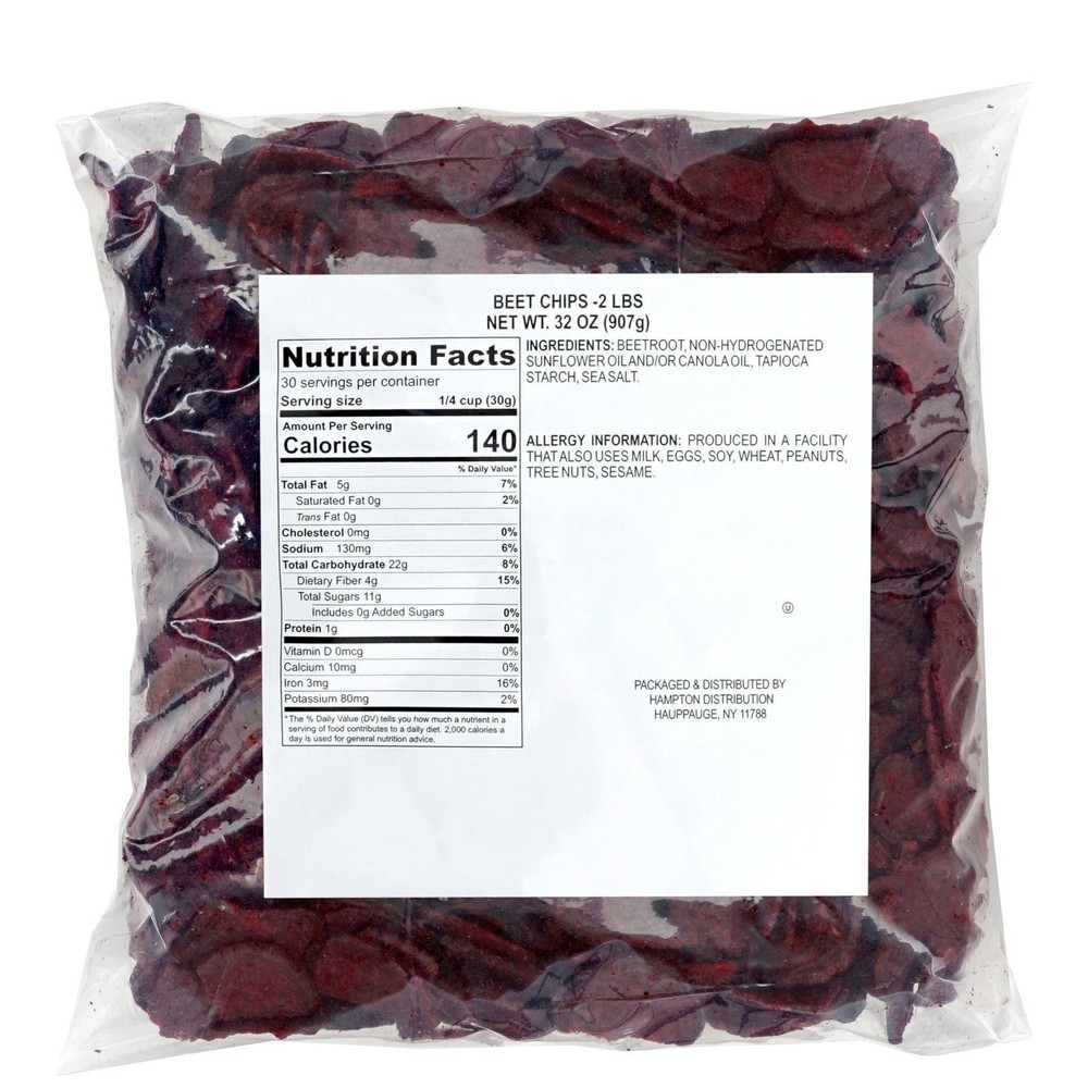 Beet Chips, 2 Pound Bag, Dried Beets, Veggie Chips, Vegetable Snacks, The...