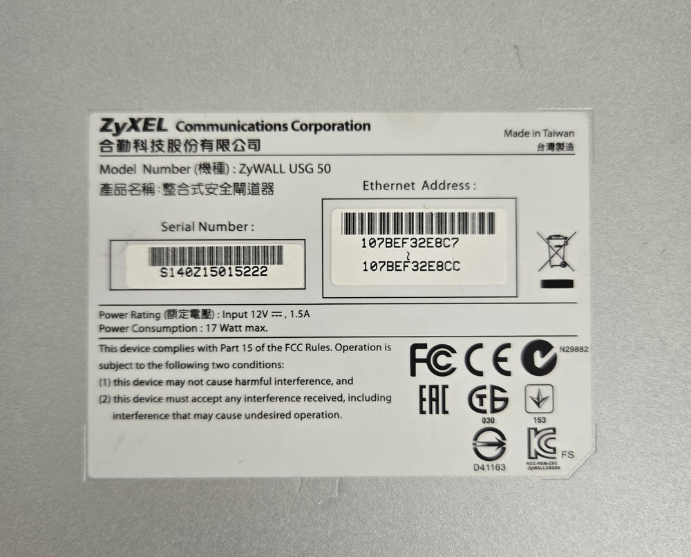 Zyxel Communications VPN Firewall (1025)