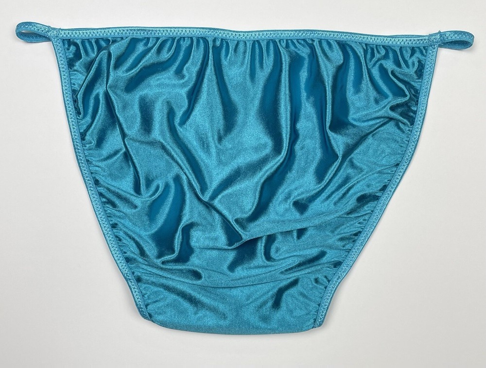 Satin String Bikini · Second Skin Satin · Light Blue · 2X/9
