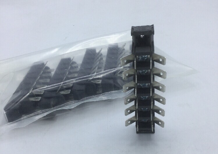 6 POLE SCREW MOUNT TERMINAL CONNECTOR BLOCK - 5 Pack