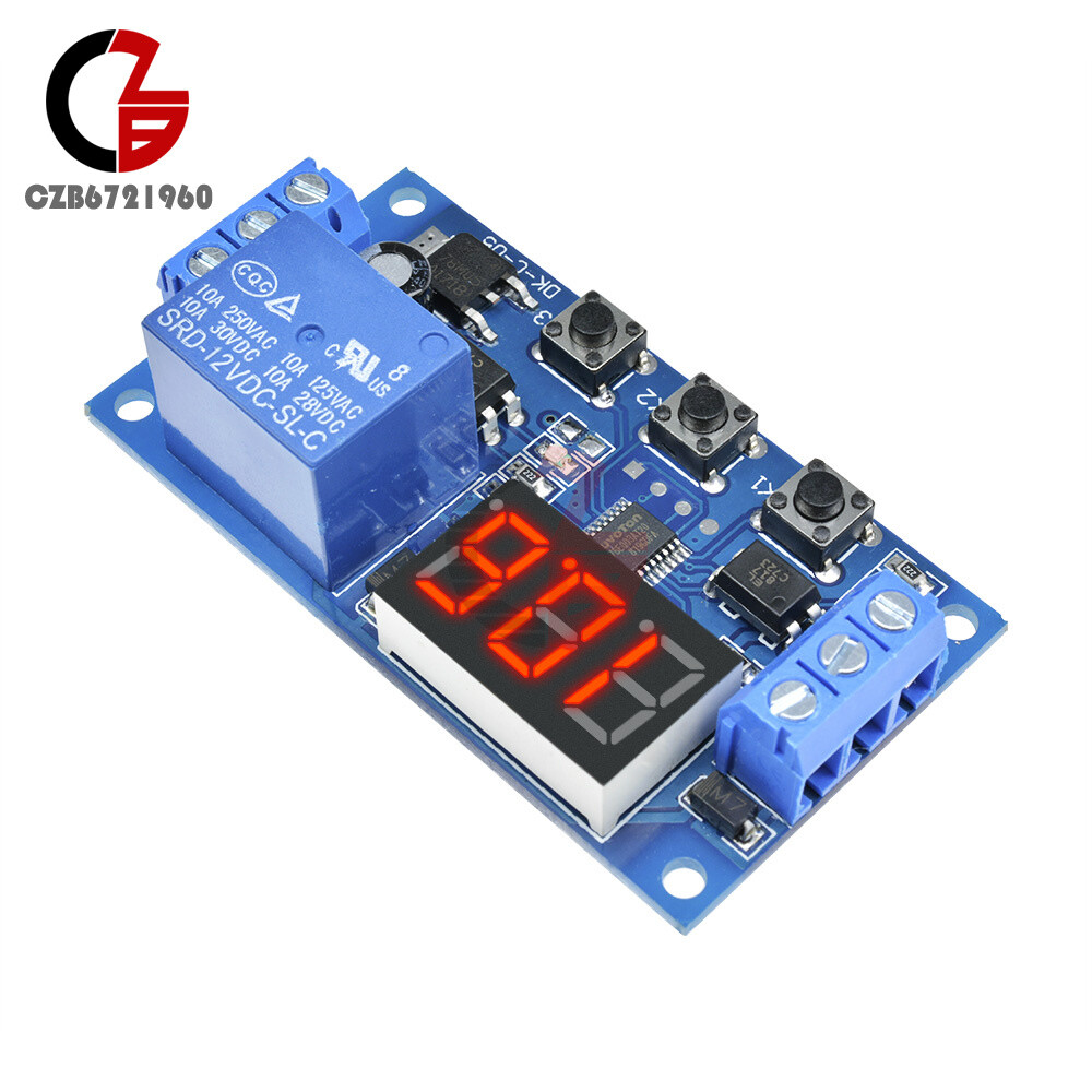DDC-331 Digital DC12V LED Display Delay Time Timer Relay Module Control Switch