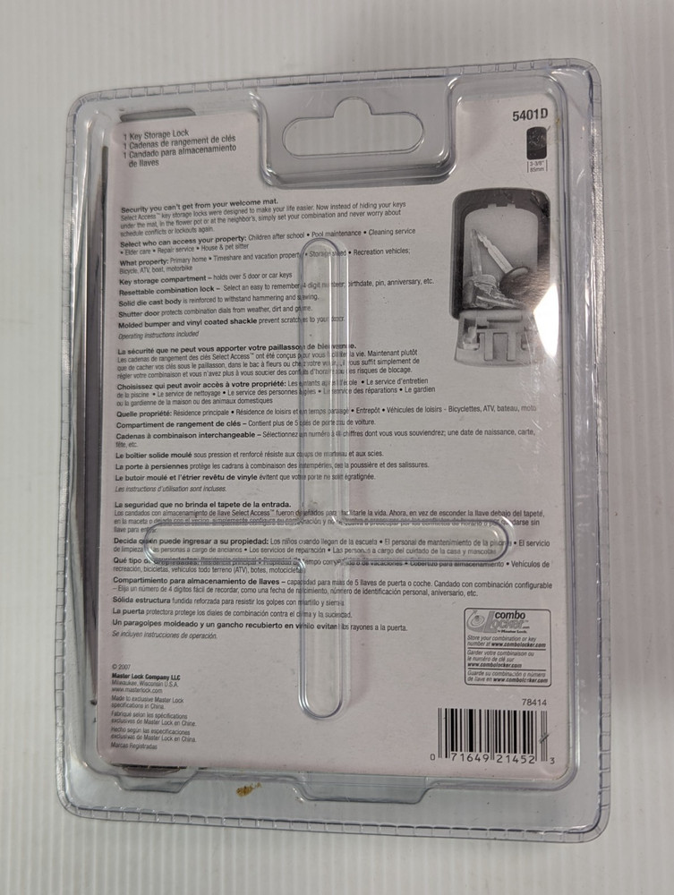 Master Lock 5401D Select Access Combination Key Storage Box - NEW