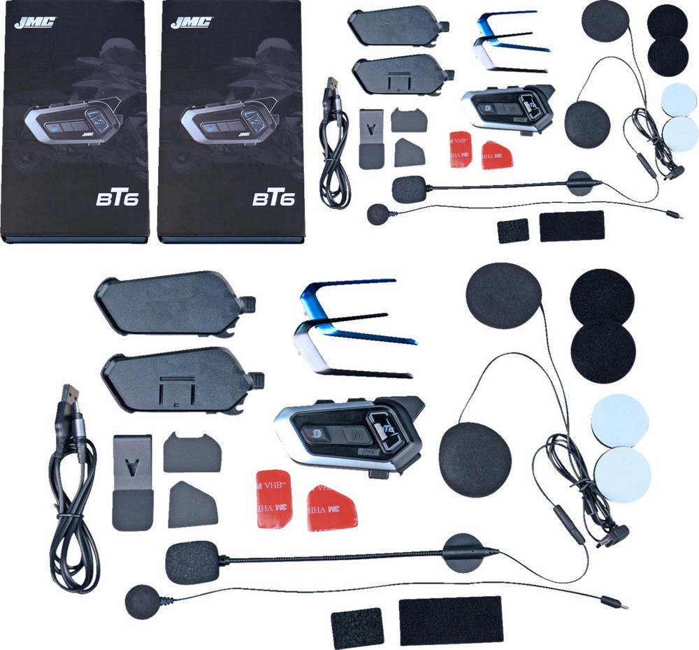 J&M BT6 Universal Bluetooth Helmet Headset (Dual) (HS-BT6-UNV-D)