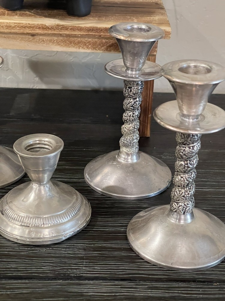 Vintage Plator Made in Spain Silver Plate Grapevine Candleholders