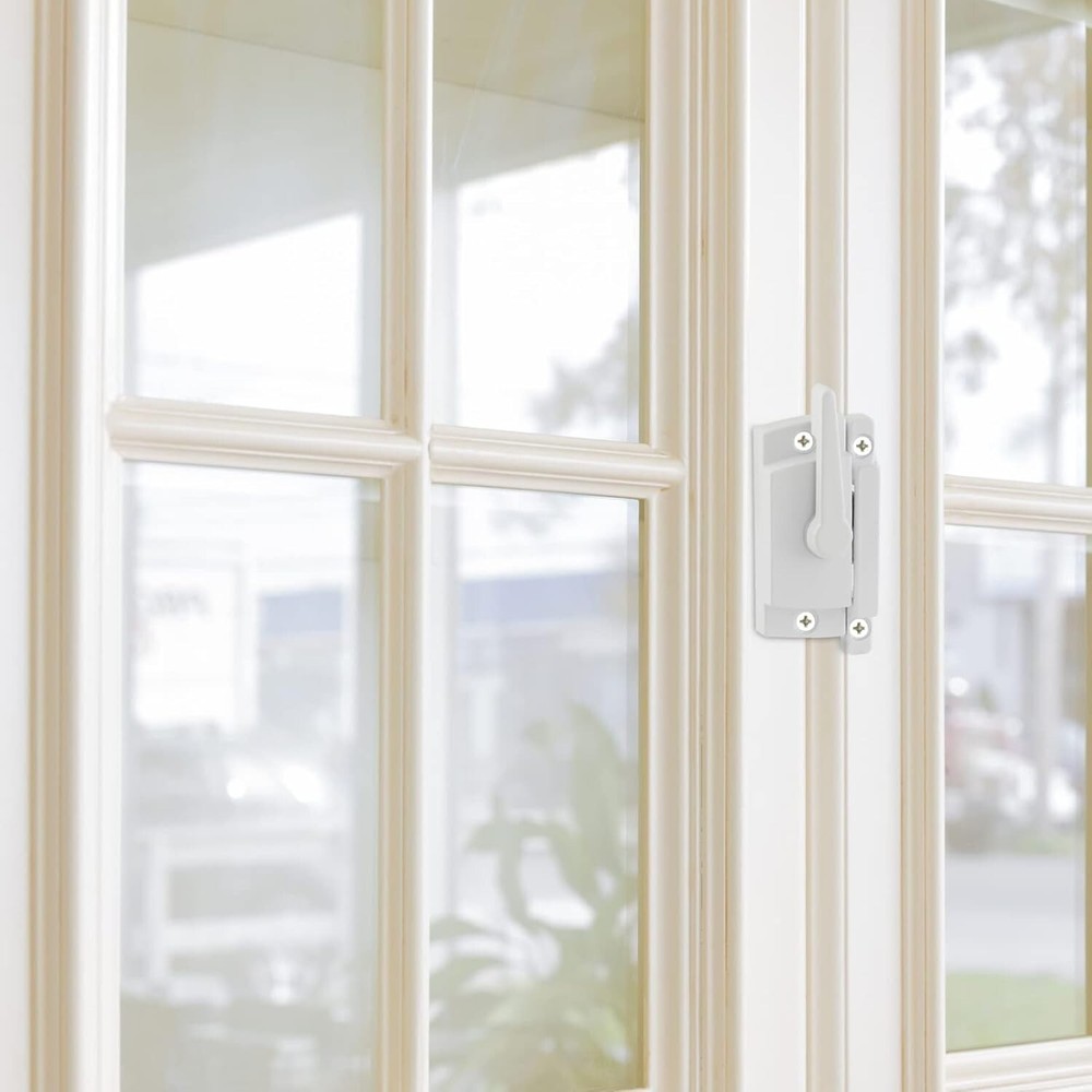 "2 Pack Cam Action Window Sash Locks for Double Hung Windows, White Sash Window