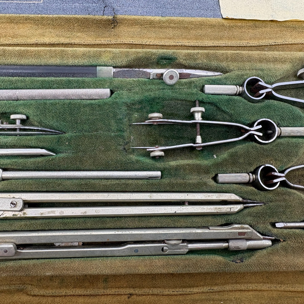 Eugene Dietzgen Universal Drafting Set Germany Compass Divider Set Untested