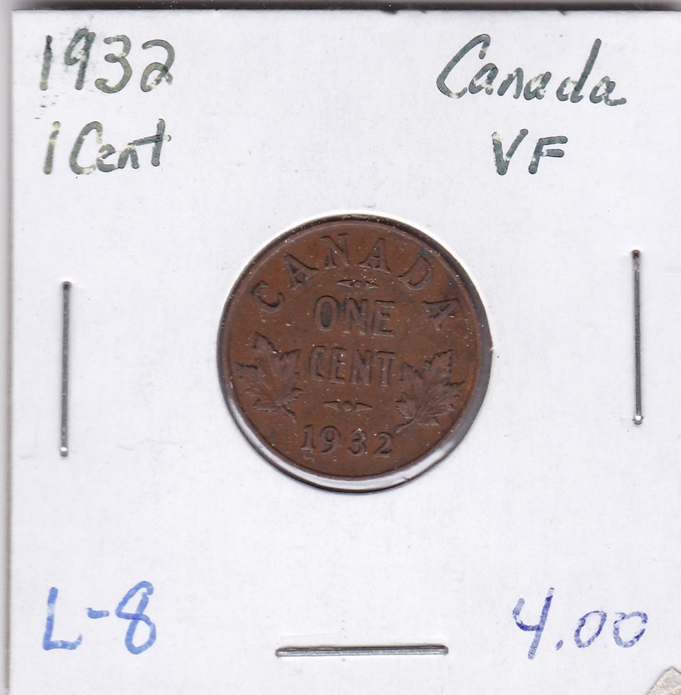 1932 Canadian Cent L8