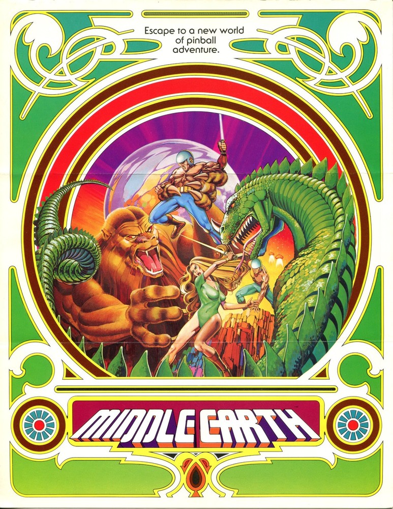 Middle Earth Atari Pinball Flyer / Brochure / Ad /