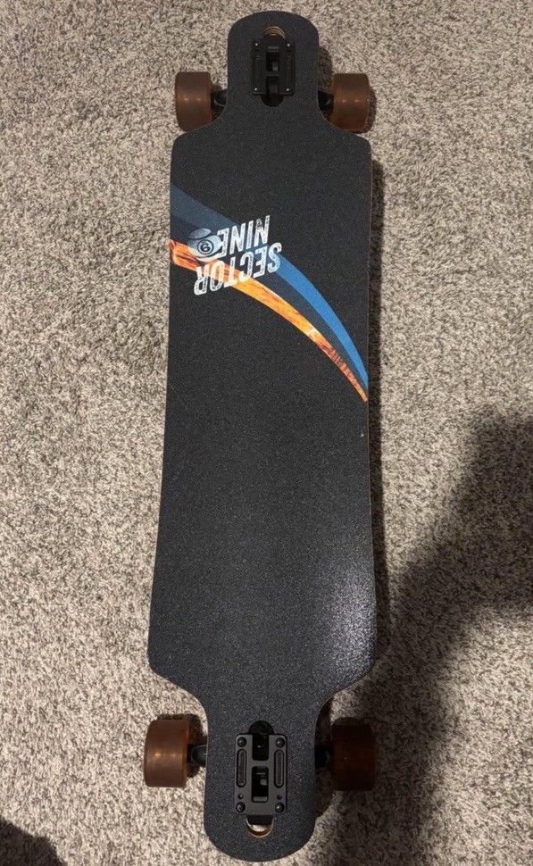 Sector Nine Drop Through Complete Longboard Wave Graphic Brown Wheels