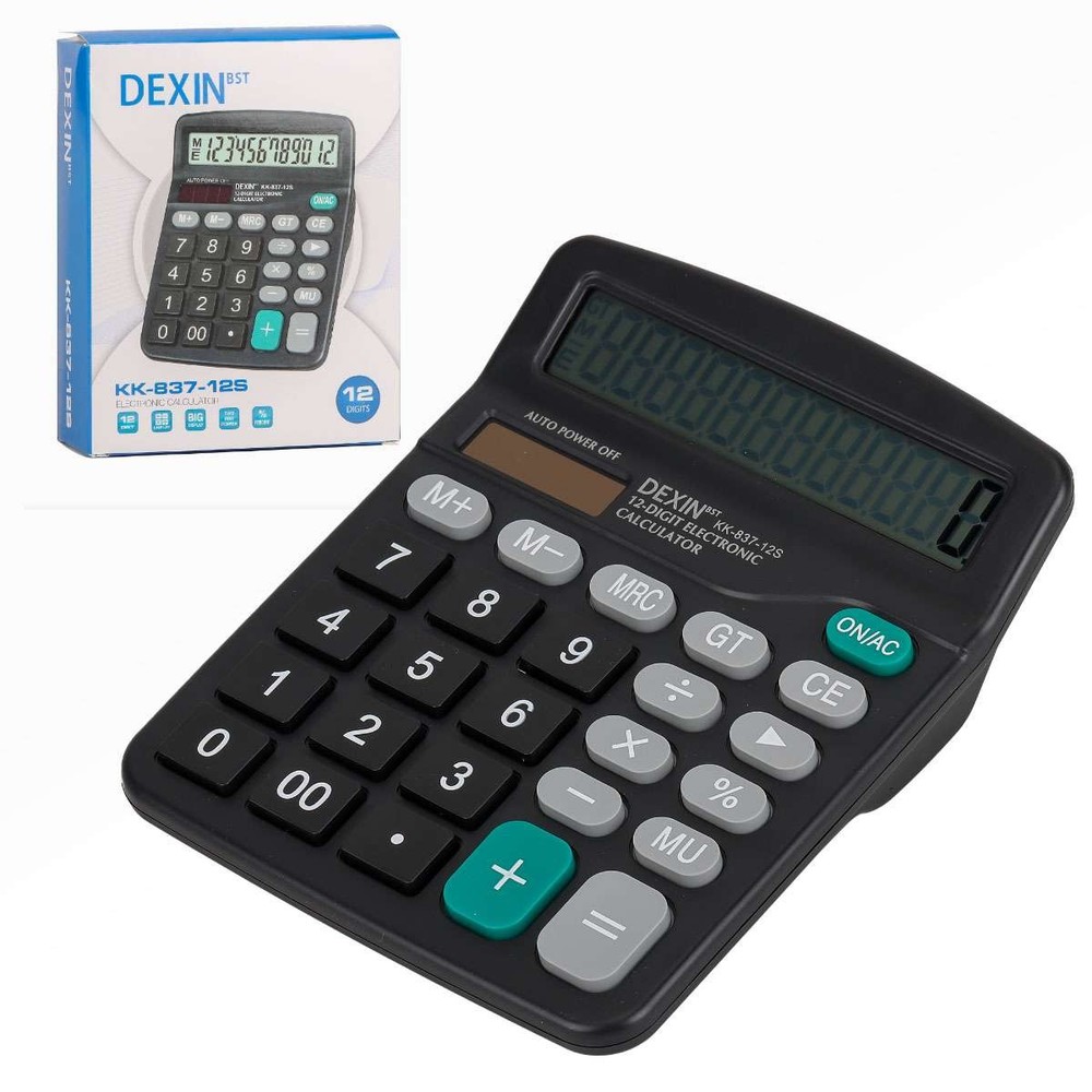 Desktop Calculator 12 Digit Display Battery Solar Basic Big Button Business Home