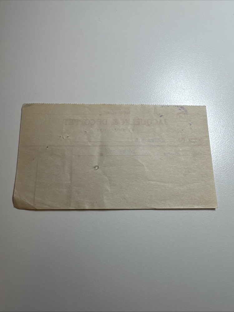 RD6 - Jacquelin & DeCoppet - Stock Receipt