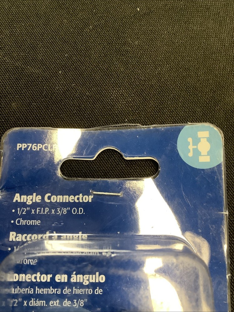 Angle Connector Chrome. PP76PCLF. @93.