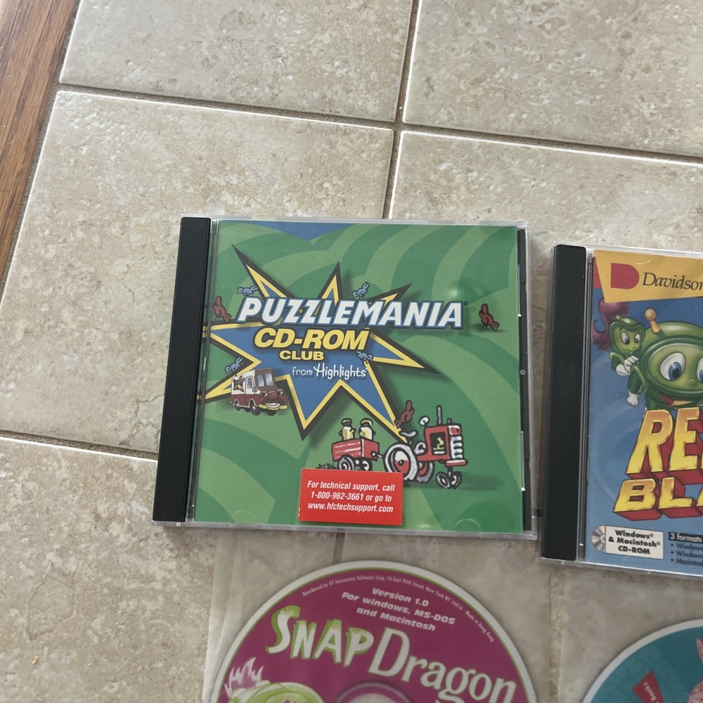 Math Blaster & Reading Blasters Games for PC CD Age 4-7, 4-11