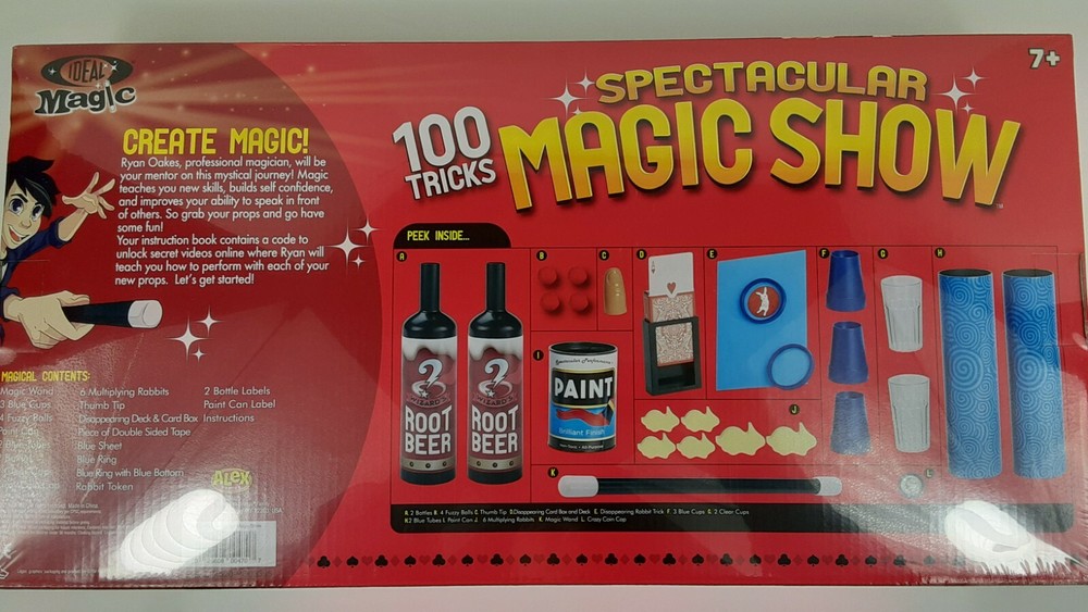 Ideal 100-Trick Spectacular Magic Show Set - New