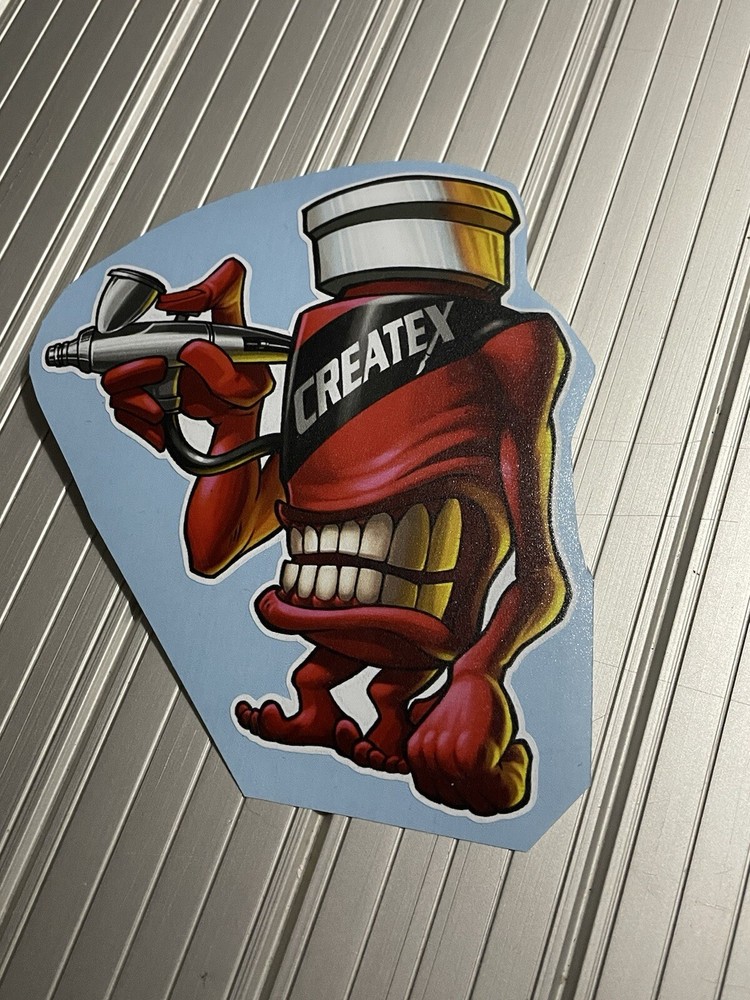 airbrush compressor Decal. Createx Decal Aprox 4.6” X 5.5”