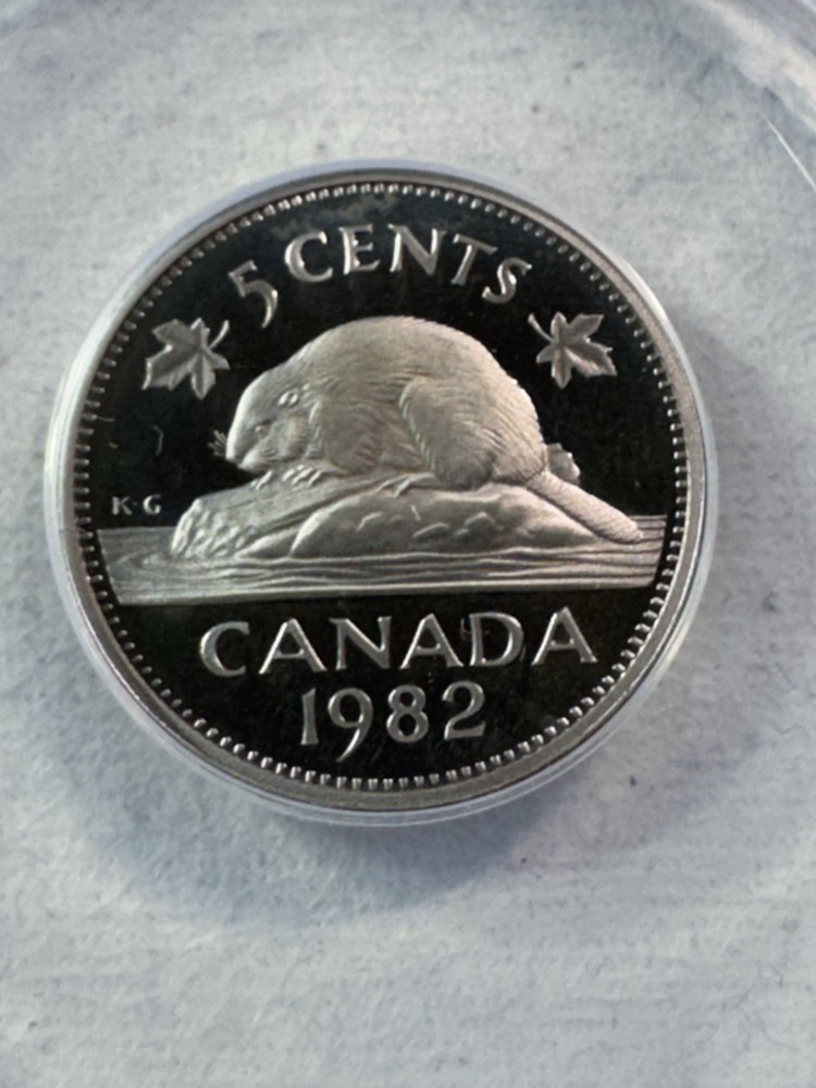 1982 Canada 5 Cents Proof Graded PR 69 DCAM by ANACS