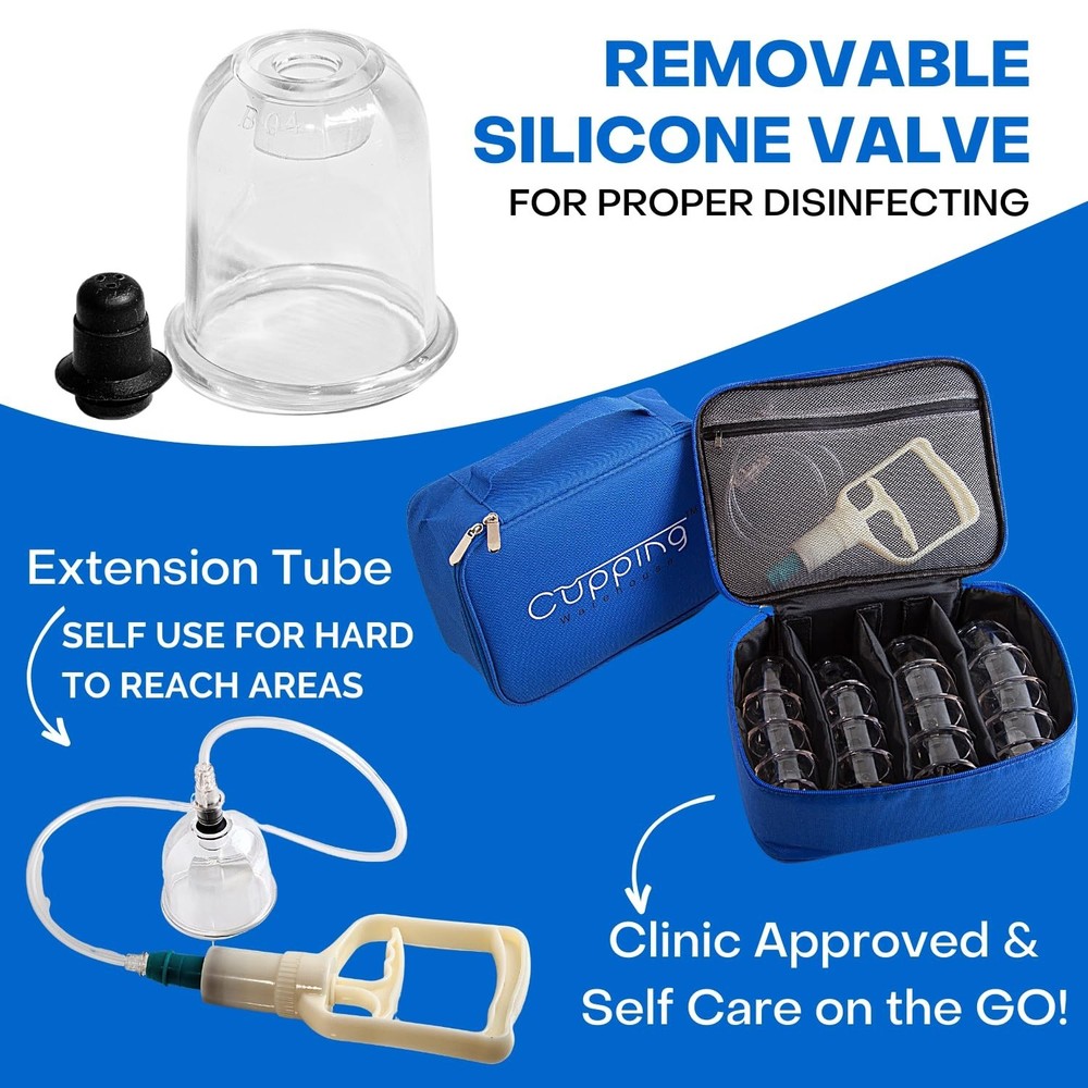 Cupping Warehouse 20 Poly Professional Cupping Set – Durable Cups with Sec