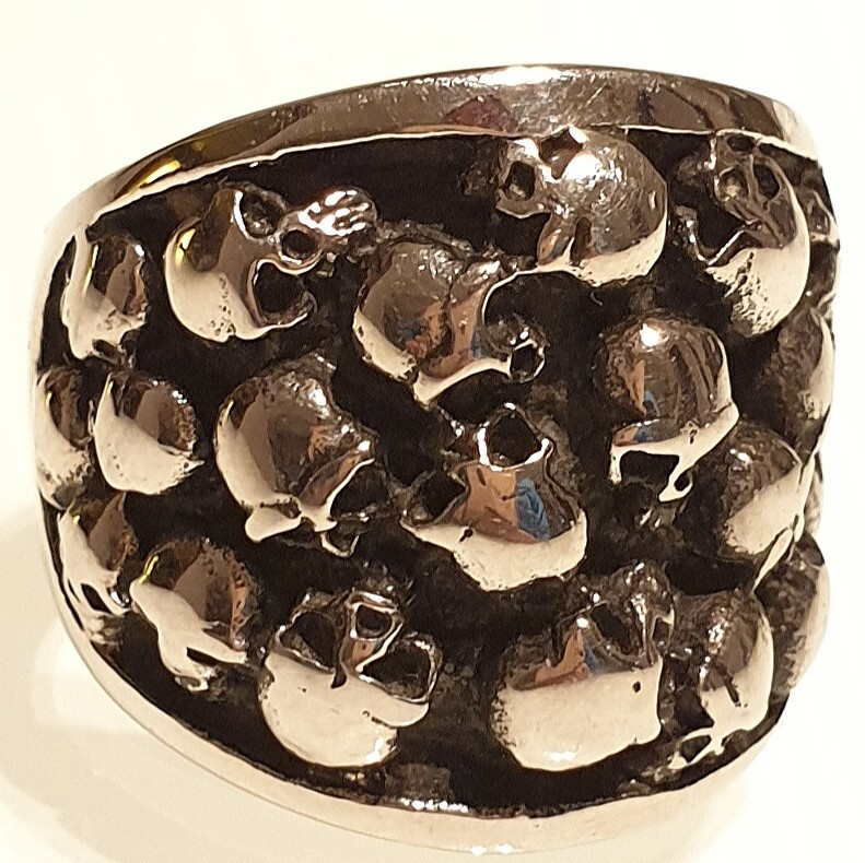 ☠ GOTHIC RING ☠ SKULLS ☠ DARK ☠ STEEL ☠