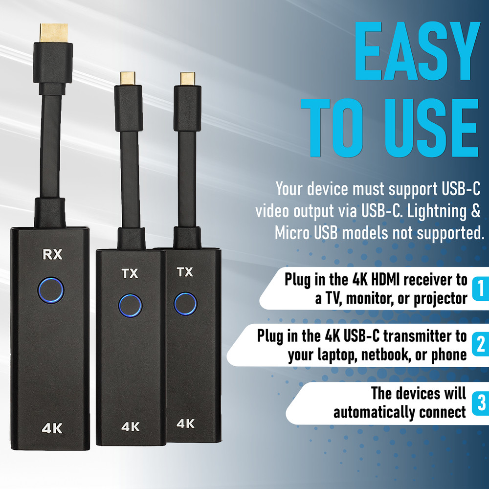 ClearClick Present+Share (4K USB-C Edition) Wireless Video Presentation System