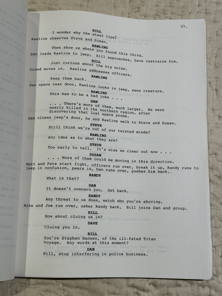 "ENEMY FROM THE UNKNOWN" by John M Radice Script ROBERT BLOCH Estate