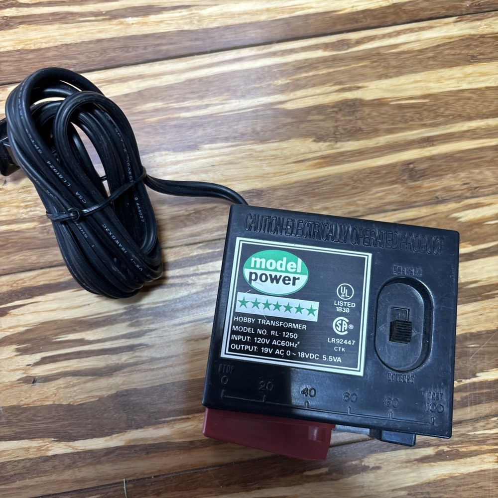 Model Power RL-1250 Hobby Transformer W/ Direction & Speed Controls/ Untested