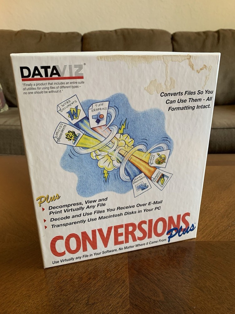 DataViz Conversions Plus for Windows 95, CD - Open Mac discs and files and MORE!