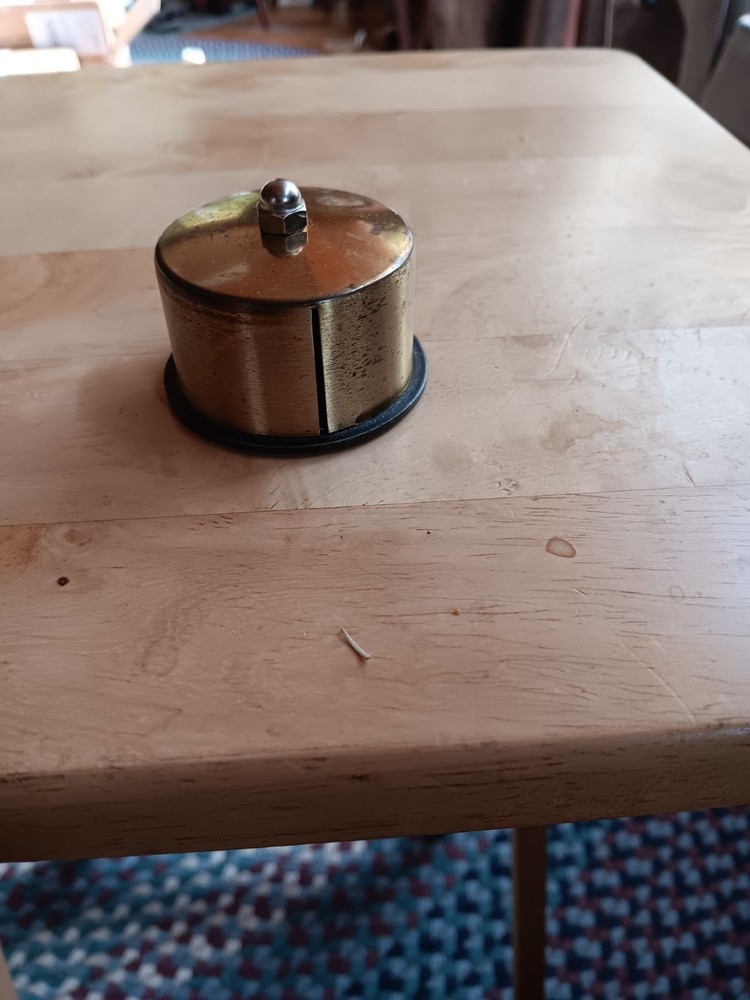 Vintage Brass Desktop Postage Stamp Roll Dispenser. 819