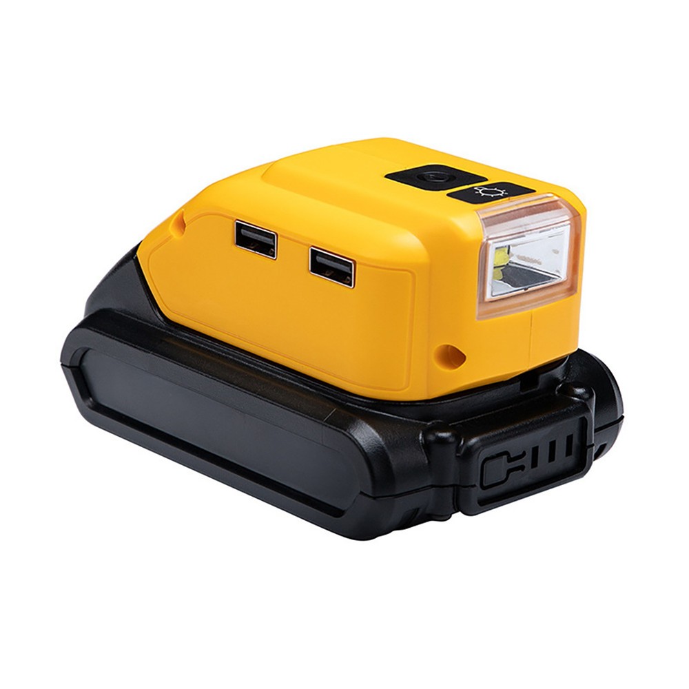 Protable DCB090 Battery Adapter For DEWALT 14.4V-20V USB Power Source Charger