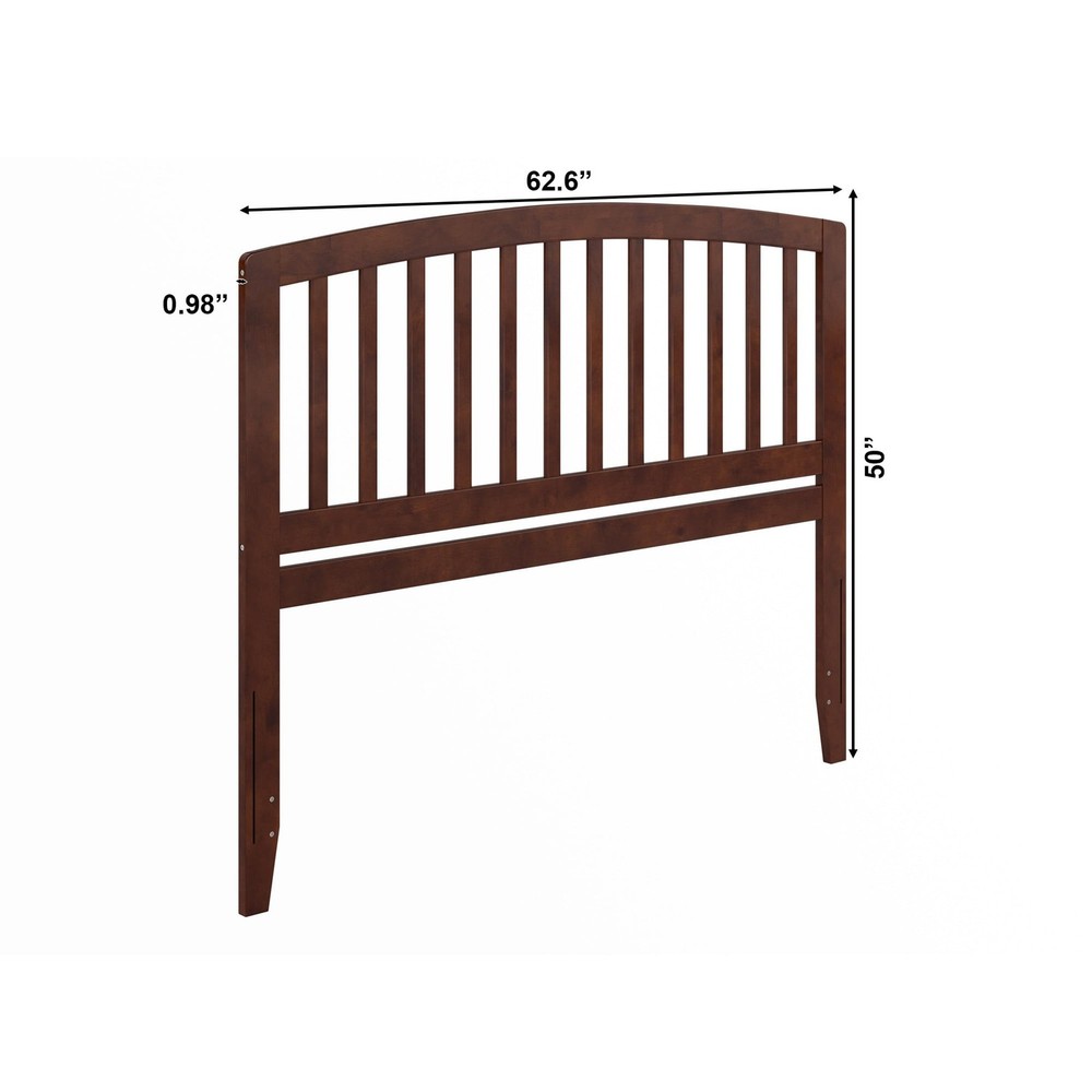 Kitchen Queen Richmond Walnut Headboard Solid Hardwood Classic Design Durable...