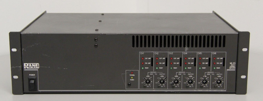 RANE MA 6S Bridgeable Pro Multi-Channel Amplifier