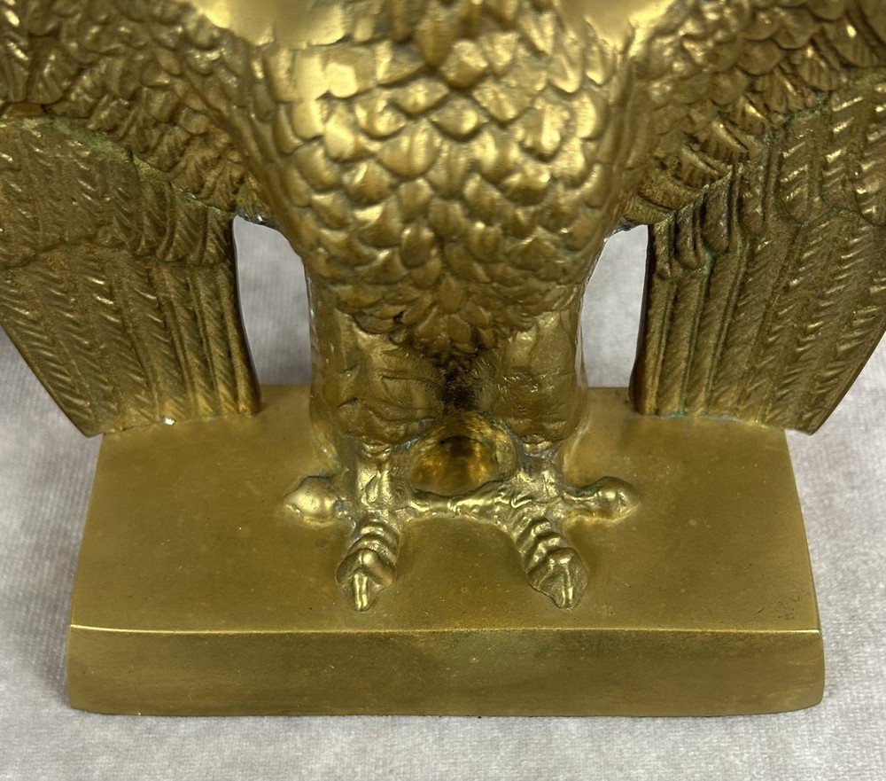 Vintage Brass Eagle Bookends 1960s
