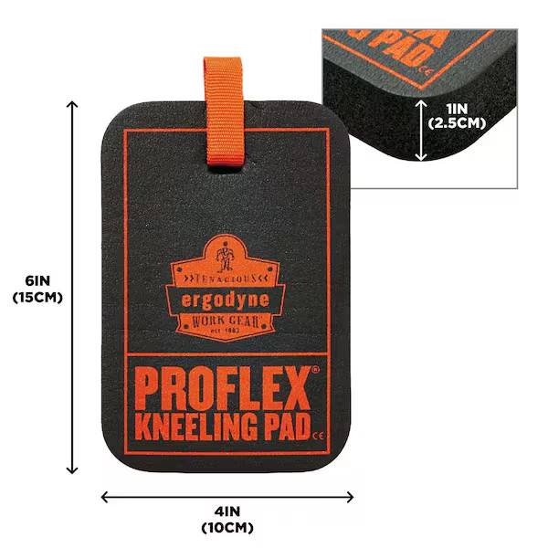 Proflex Black Mini Kneeling Pad with Grabber